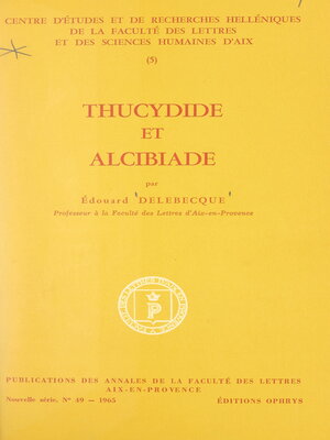 cover image of Thucydide et Alcibiade